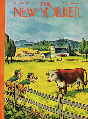 1953 New Yorker Farm Scene Wall Art