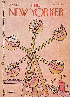 Amusement Park Ferris Wheel Scene Painting