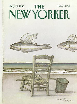 Flying Fish over Beach Chair Wall Art