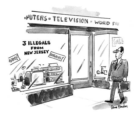 Walking Drawing - New Yorker July 26th, 1993 by Dana Fradon