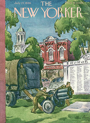 War Painting - New Yorker July 27, 1946 by Alan Dunn