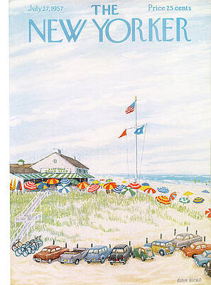 New Yorker Summer Beach Scene 1957 Wall Art