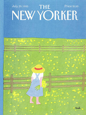 Woman in Flower Field Wall Art