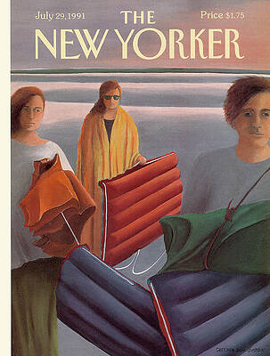 Beach Day with Inflatable Rafts Painting