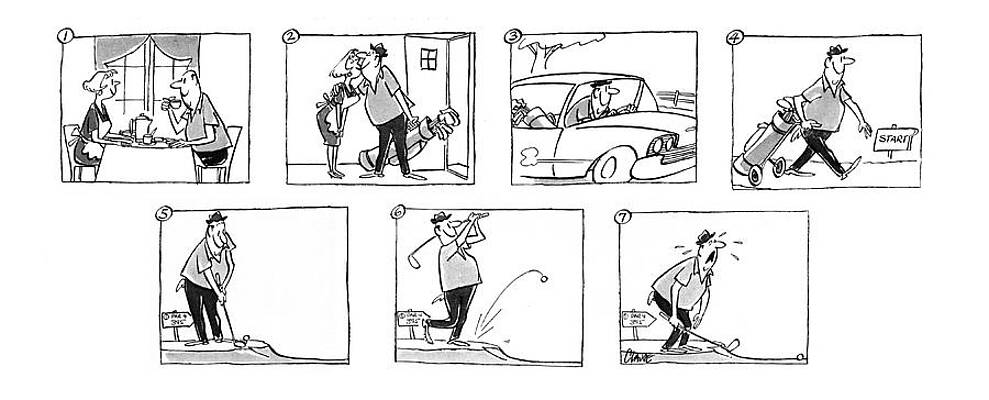 Drive Wall Art featuring the drawing New Yorker July 2nd, 1960 by Claude Smith