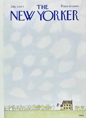 American Flag Wall Art featuring the painting New Yorker July 2nd 1973 by Robert Weber