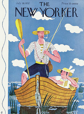 Fishing on a Canoe Wall Art