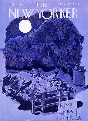 Eating Painting - New Yorker July 30th 1973 by Misha Richter