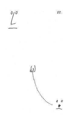 Minimalist Face and Cat Drawing Drawing