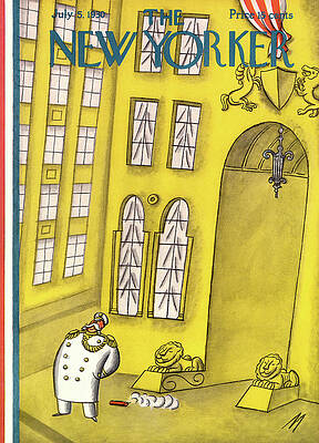 Whimsical Scene Outside a Grand Building Wall Art