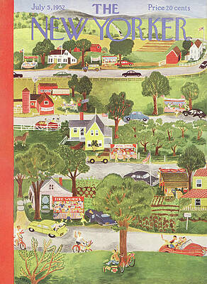 1950s Small Town Summer Celebration Wall Art
