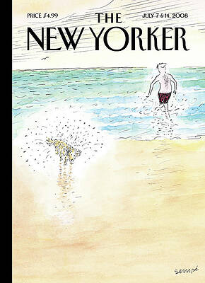 Man and Dog at the Beach Wall Art