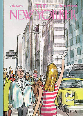 Busy New York Street Scene Print