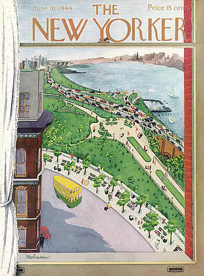 View of Riverside Park Painting