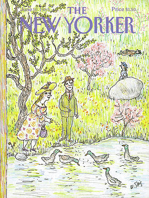 Rural Wall Art featuring the painting New Yorker June 10th, 1985 by William Steig