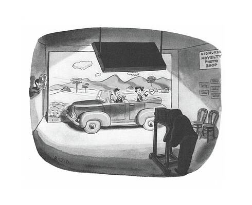 Setting Drawing - New Yorker June 12th, 1943 by Robert J Day