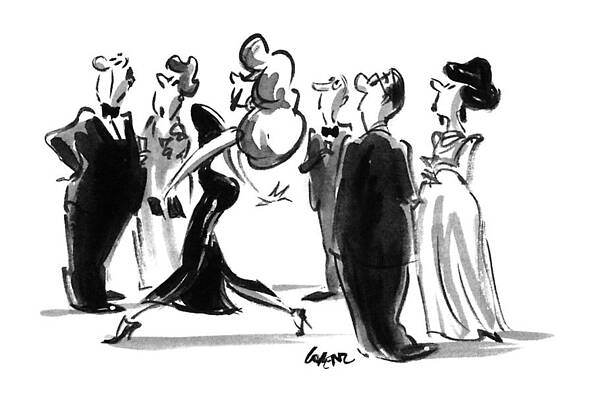 Attractive Drawing - New Yorker June 12th, 1995 by Lee Lorenz