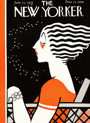 Stylized Woman at a Café Table Wall Art