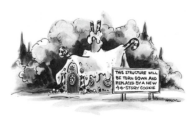 Anniversary Wall Art featuring the drawing New Yorker June 13th, 1977 by Lee Lorenz