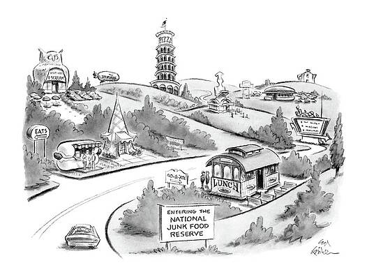 Fast Drawing - New Yorker June 13th, 1988 by Ed Fisher