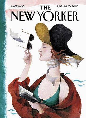 Woman with Hat and Sunglasses Wall Art