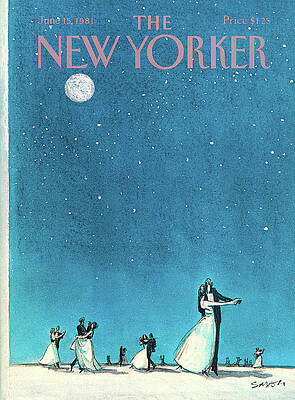 Couples Dancing Under Starry Sky Painting