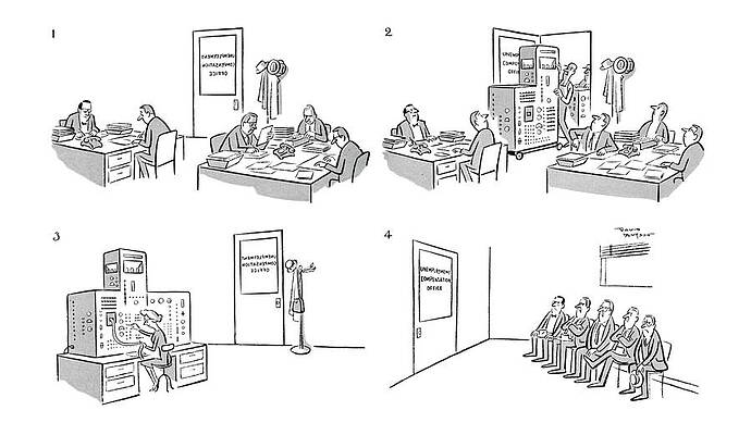 Brain Drawing - New Yorker June 18th, 1960 by David Langdon