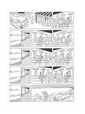 Hiking Drawing - New Yorker June 1st, 1940 by Alfred Frueh