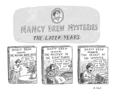 Old Drawing - New Yorker June 22nd, 1998 by Roz Chast