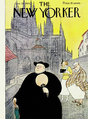 Vintage Street Scene with Cathedral Wall Art