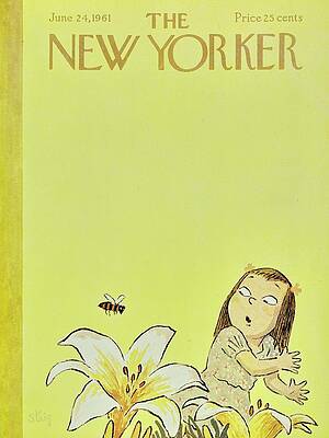 Girl Reacting to a Bee Wall Art