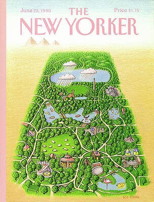 Whimsical Map of Central Park Wall Art