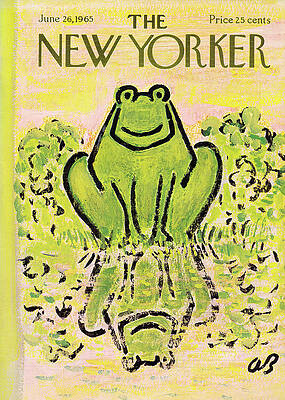 Frog Reflection in a Pond Painting