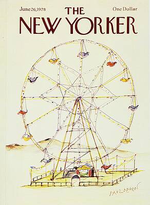 New Yorker Magazine Ferris Wheel Cover Wall Art