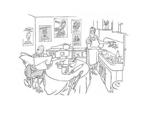 Peace Drawing - New Yorker June 27th, 1942 by George Price