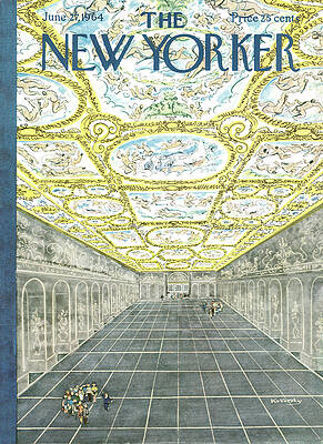 Grand Ornate Hall Ceiling Painting