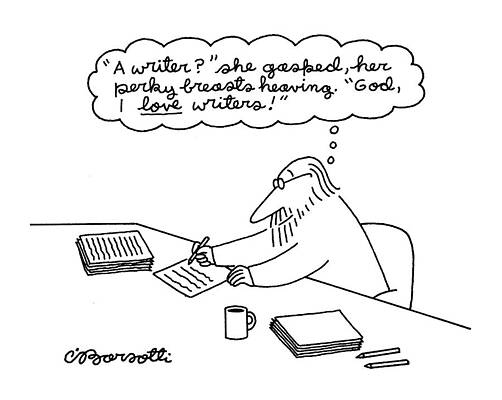 Thinking Wall Art featuring the drawing New Yorker June 27th, 1994 by Charles Barsotti