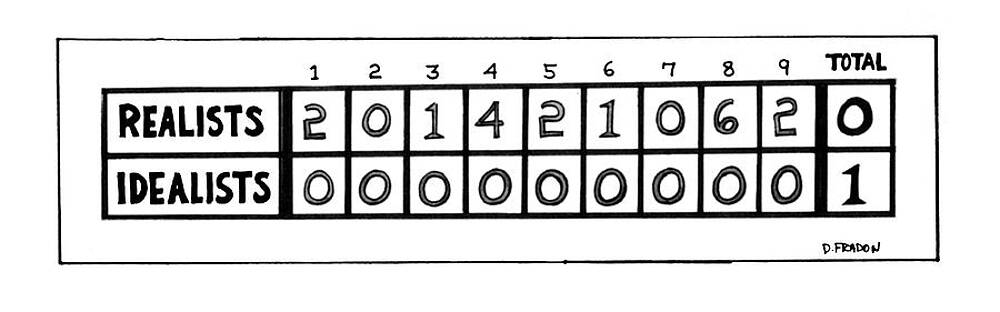 Realists vs Idealists Scoreboard Wall Art
