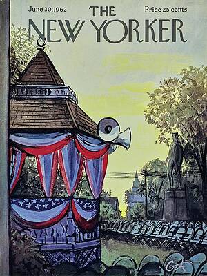 Sunrise Wall Art featuring the painting New Yorker June 30th 1962 by Arthur Getz