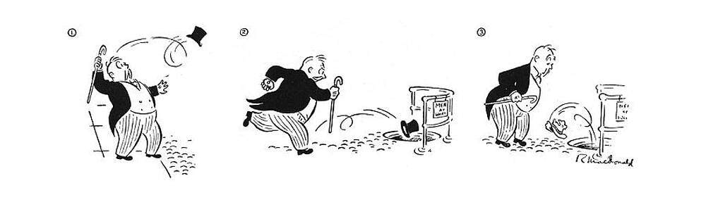 Wind Drawing - New Yorker June 3rd, 1944 by Roberta Macdonald