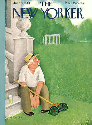 Lawn Painting - New Yorker June 3, 1944 by Will Cotton
