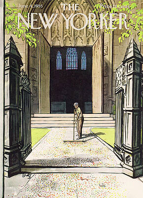 New Yorker Church Entrance Scene Wall Art