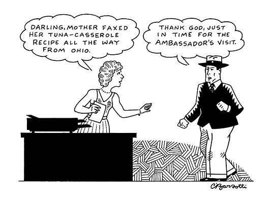 Recipe Drawing - New Yorker June 4th, 1990 by Charles Barsotti