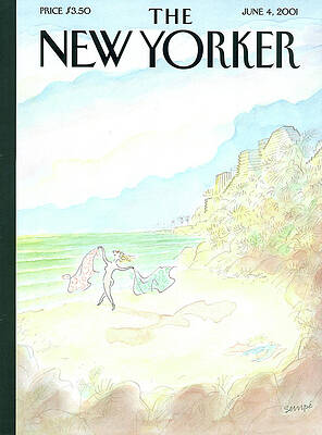 Woman Enjoying a Sunny Beach Day Painting