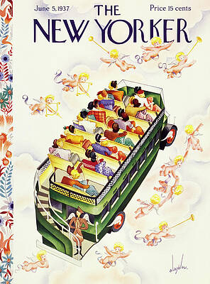 Valentine Wall Art featuring the painting New Yorker June 5 1937 by Constantin Alajalov
