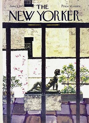 New Yorker's Garden Scene Painting