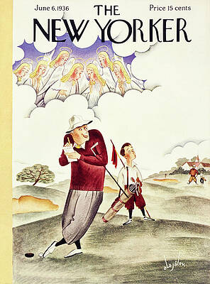 Golf and Angels on The New Yorker Wall Art