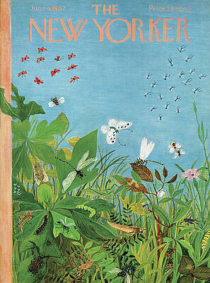 Insects in a Vibrant Meadow Painting