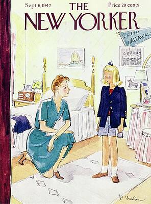 Indoors Painting - New Yorker September 6, 1947 by Perry Barlow