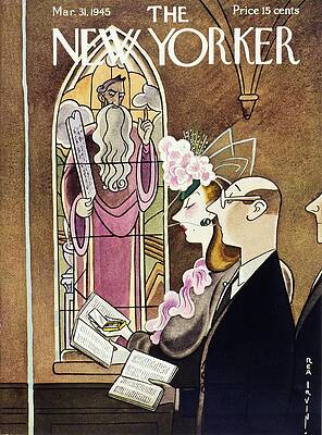 Reflection Painting - New Yorker March 31, 1945 by Rea Irvin